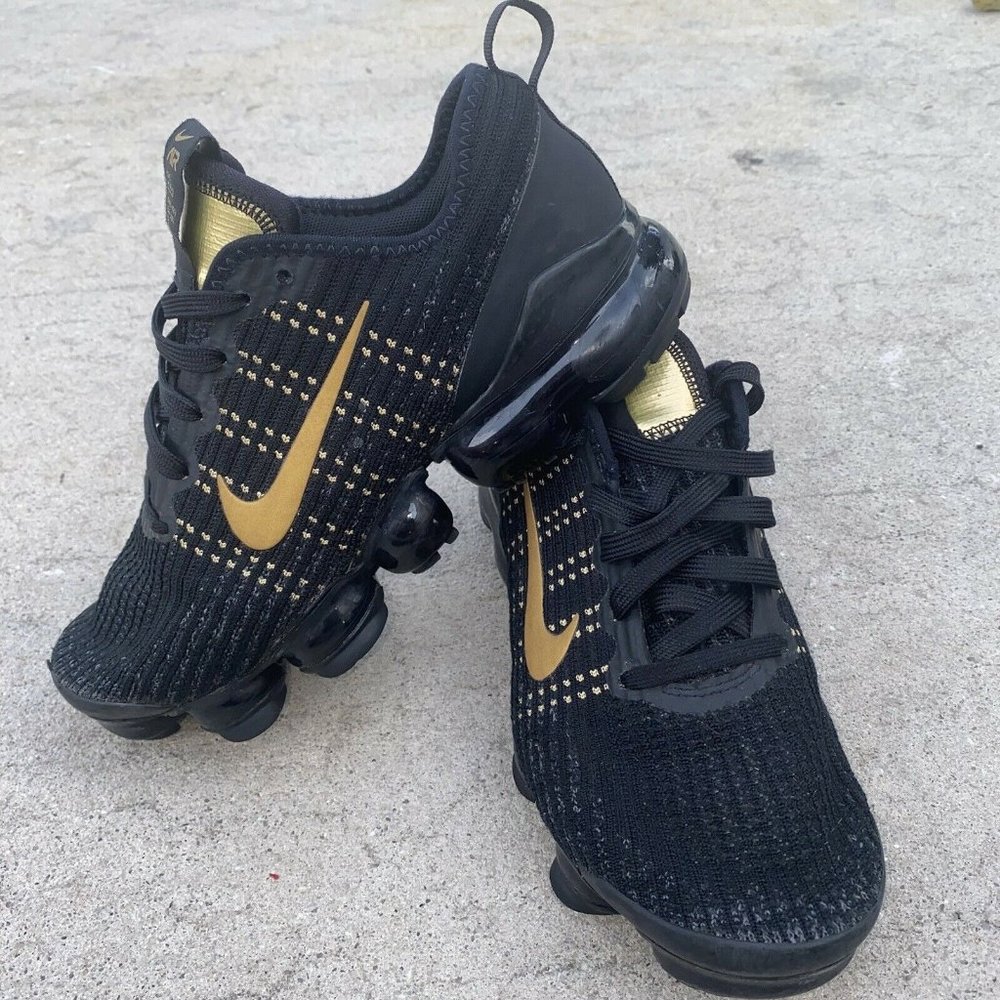 Nike Vapormax Flyknit 3 GS Gold Black BQ5238-004 S